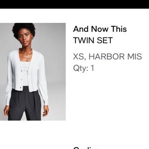 Cropped cardigan and tank set